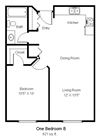 Tralee Terrace_1 Bedroom Floor Plan